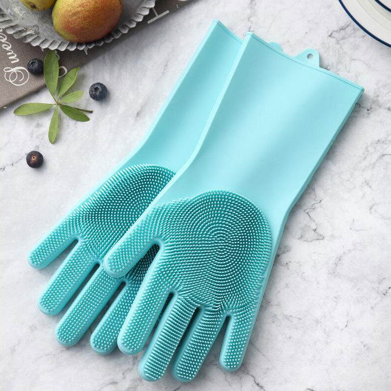 硅膠洗碗刷清潔手套