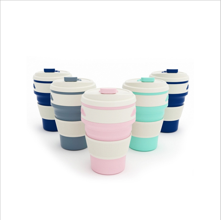 創意硅膠折疊杯子折疊咖啡杯硅膠咖啡杯戶外運動水壺