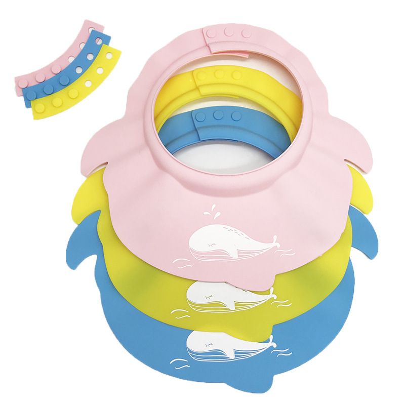 兒童硅膠洗頭帽浴室護(hù)耳寶寶洗澡帽嬰兒防水護(hù)眼硅膠浴帽