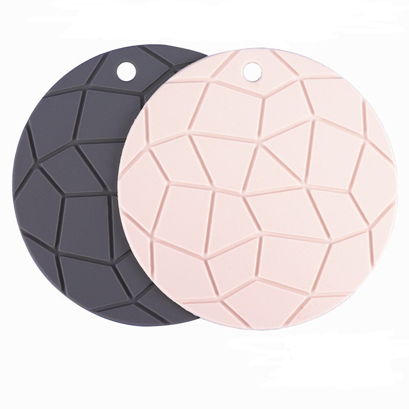 圓形食品級硅膠隔熱墊創(chuàng)意龜紋杯墊餐墊餐具防滑墊